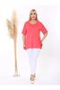 Picture of CURVY GIRL VISCOSE TOP WITH LACE ON SLEEVE